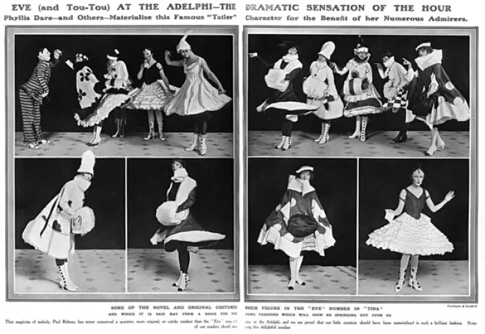 Framed Print : Eve of The Tatler in the revue, Tina at the Adelphi, WW1 Framed Print : Eve of The Tatler in the revue, Tina at the Adelphi, WW1