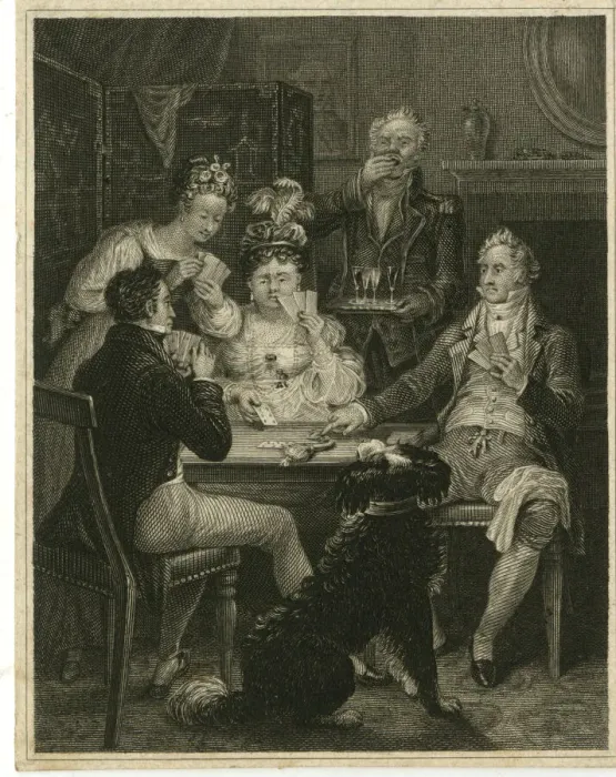 Framed Print : The Evening Card Game Framed Print : The Evening Card Game