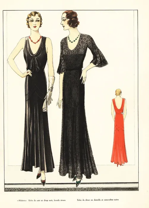 Framed Print : Evening and dinner dresses by Martial et Armand and Lucile Paray Framed Print : Evening and dinner dresses by Martial et Armand and Lucile Paray