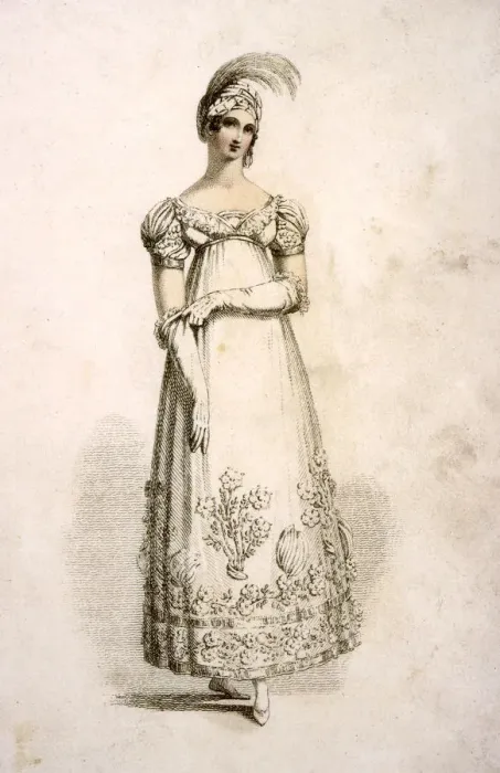 Framed Print : EVENING DRESS 1816 Framed Print : EVENING DRESS 1816