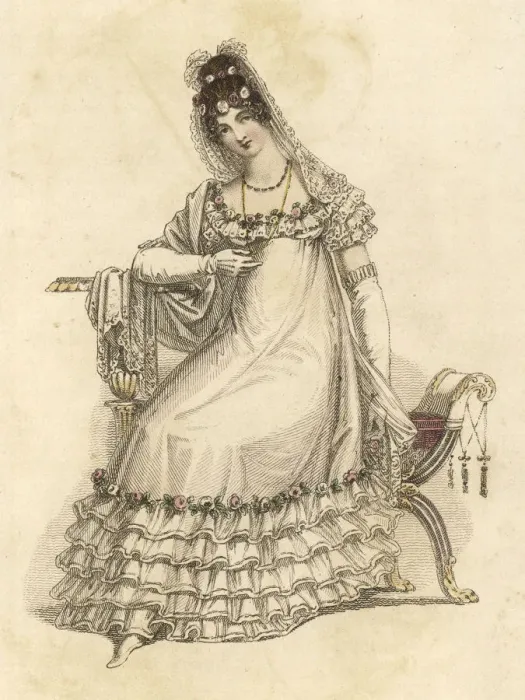 Framed Print : EVENING DRESS 1819 Framed Print : EVENING DRESS 1819
