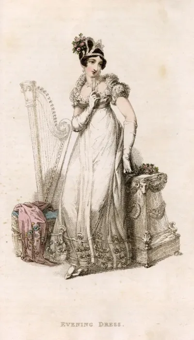 Framed Print : EVENING DRESS 1819 Framed Print : EVENING DRESS 1819