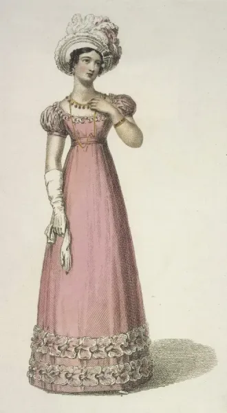 Regency Era Evening Dress Print 1823. Art Prints, Posters & Puzzles from  Mary Evans