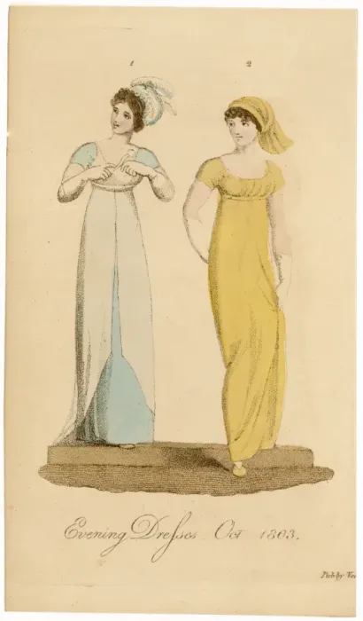 Framed Print : Evening Dress / Oct 1803 Framed Print : Evening Dress / Oct 1803