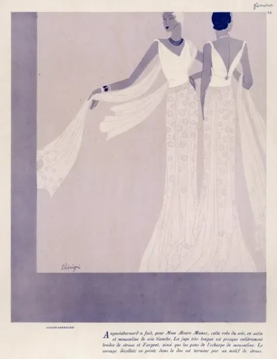 Framed Print : Evening Dress / Patou Framed Print : Evening Dress / Patou