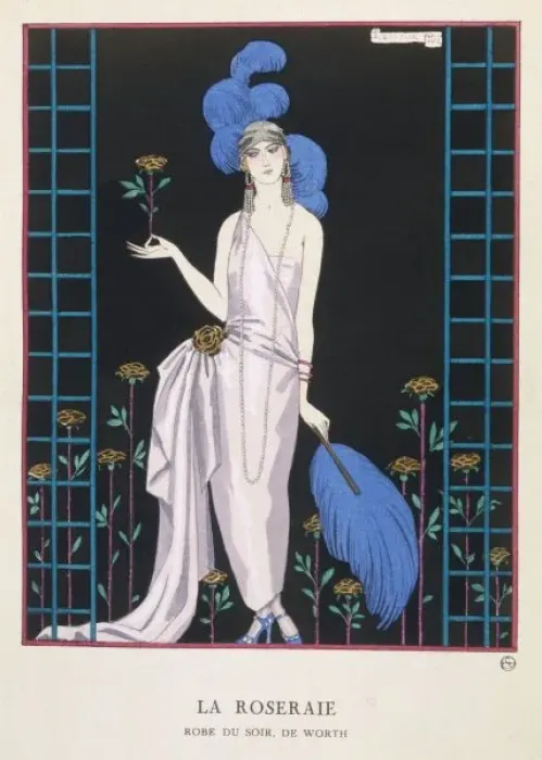 Framed Print : Evening Dress / Worth 1922 Framed Print : Evening Dress / Worth 1922