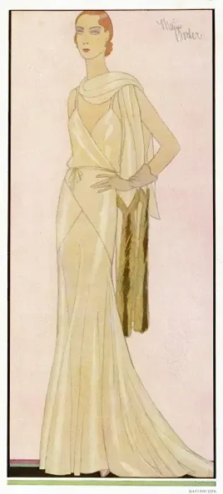 Framed Print : Evening Gown / Mainbocher Framed Print : Evening Gown / Mainbocher