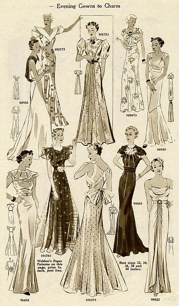 Evening gowns of 1936