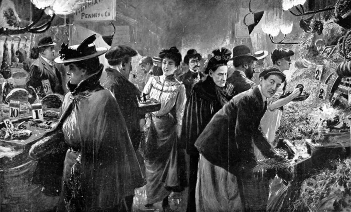 Framed Print : Evening Market in Soho, London, 1906 Framed Print : Evening Market in Soho, London, 1906