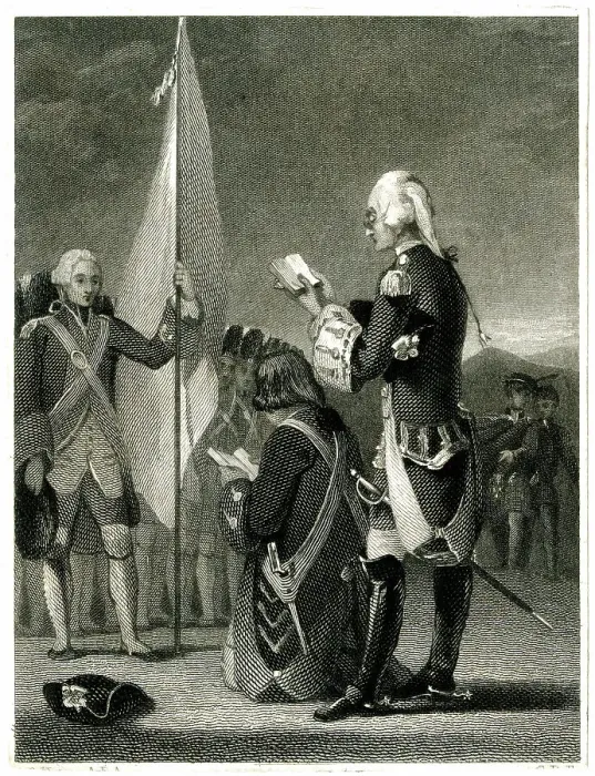 Framed Print : Evening Service, Eve of the Battle of Prestonpans, 1745 Framed Print : Evening Service, Eve of the Battle of Prestonpans, 1745