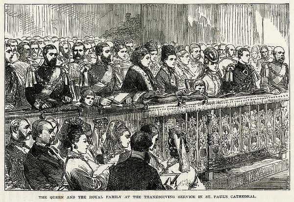 Event / Victoria 1872. Queen Victoria and the Royal family at the Thanksgiving