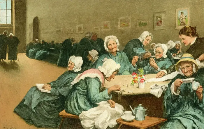 Framed Print : Eventide: A Scene at the Westminster Union - von Herkomer Framed Print : Eventide: A Scene at the Westminster Union - von Herkomer