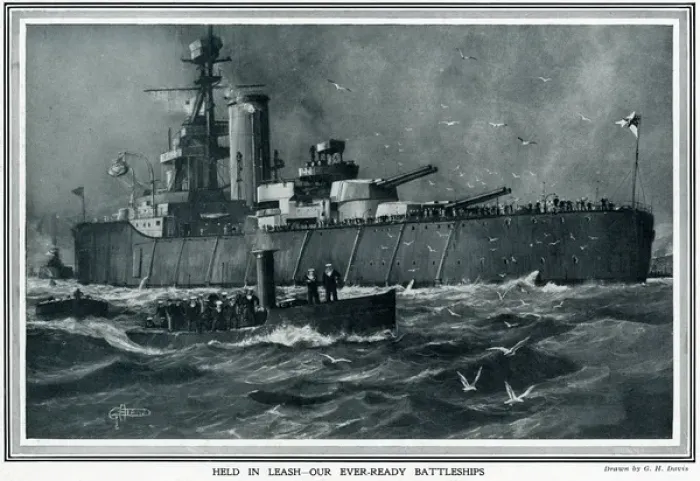 Framed Print : Our ever-ready battleships by G. H. Davis Framed Print : Our ever-ready battleships by G. H. Davis