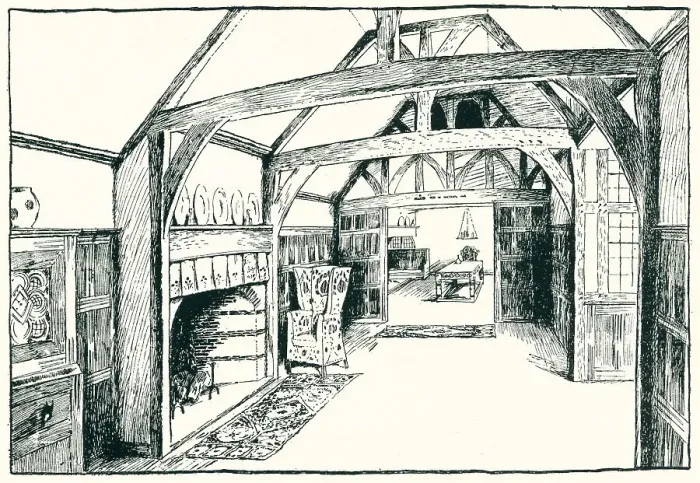 Framed Print : Everdene, Arts & Crafts Hall Framed Print : Everdene, Arts & Crafts Hall