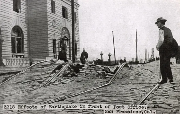 Framed Print : Evidence of the Earthquake in San Francisco - 1906 Framed Print : Evidence of the Earthquake in San Francisco - 1906