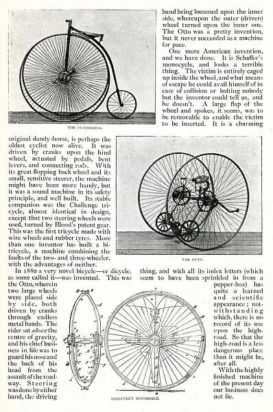 The Evolution of the Cycle -- three cycling machines