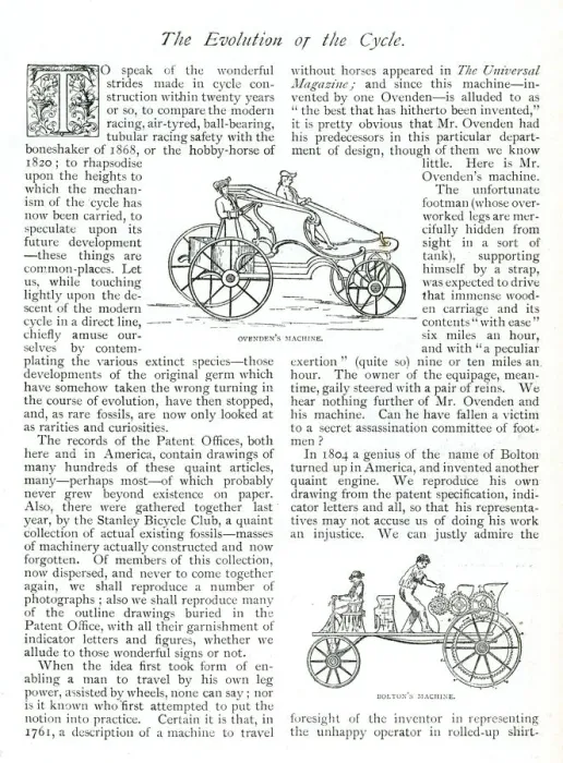 Framed Print : The Evolution of the Cycle -- Ovenden and Bolton Framed Print : The Evolution of the Cycle -- Ovenden and Bolton