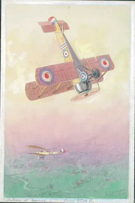 Framed Print : Evolutions at sunrise - Avro 504K Framed Print : Evolutions at sunrise - Avro 504K