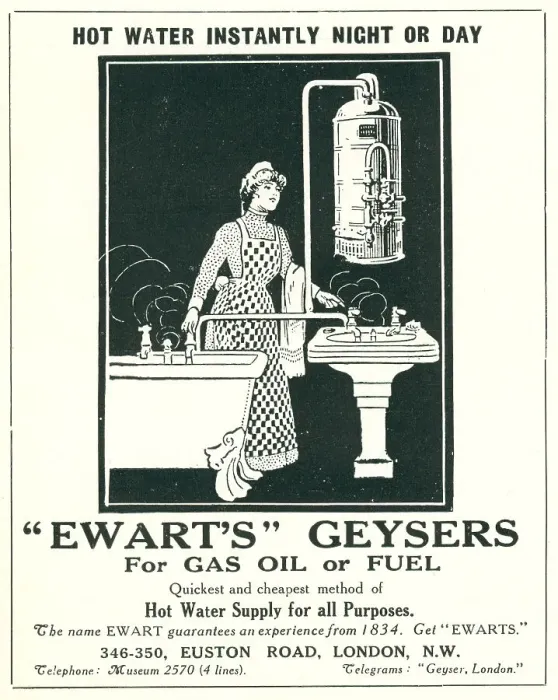 Framed Print : Ewarts Geyser Advertisement Framed Print : Ewarts Geyser Advertisement