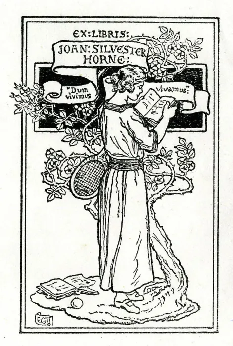 Framed Print : Ex Libris Bookplate, Joan Silvester Horne Framed Print : Ex Libris Bookplate, Joan Silvester Horne