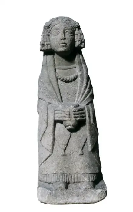 Framed Print : Ex-voto. 4th c. BC. Femenine sculpture. Iberian Framed Print : Ex-voto. 4th c. BC. Femenine sculpture. Iberian