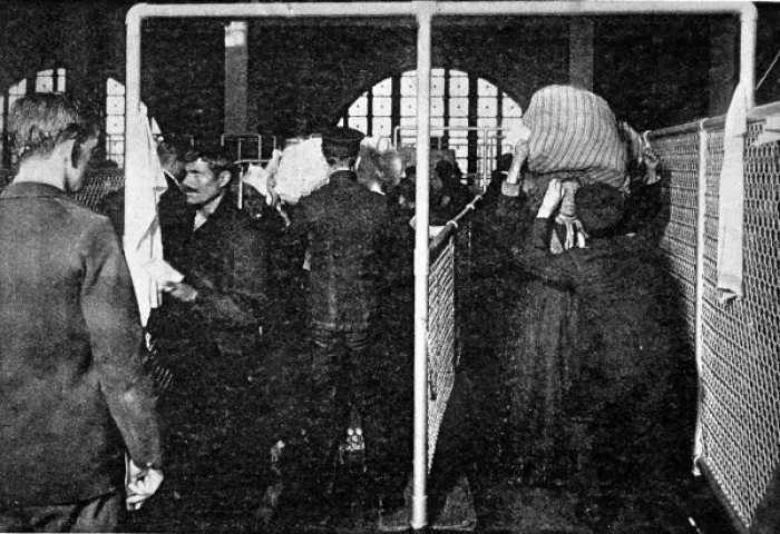 Framed Print : Examining Immigrants at Ellis Island, New York, 1911 Framed Print : Examining Immigrants at Ellis Island, New York, 1911