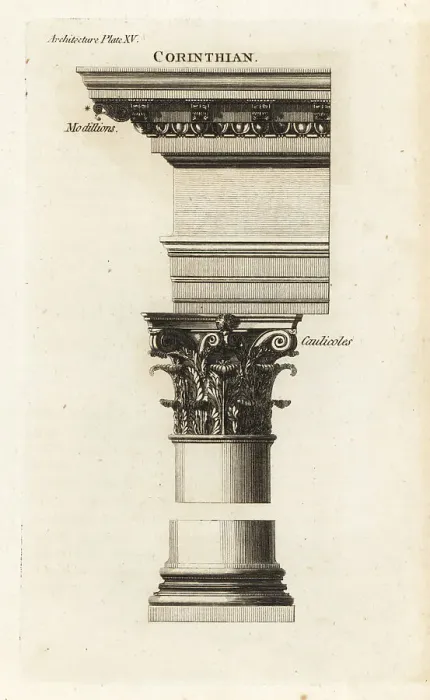 Framed Print : Example of the Corinthian order from the Pantheon, Rome