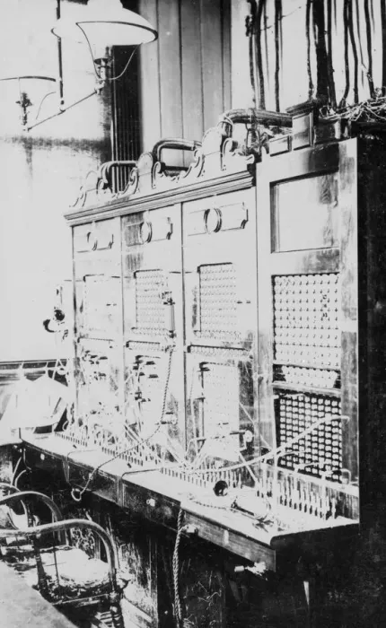 Framed Print : An example of an early telephone switchboard Framed Print : An example of an early telephone switchboard