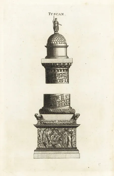 Framed Print : Example of the Tuscan order from Trajan's Column, Rome Framed Print : Example of the Tuscan order from Trajan's Column, Rome