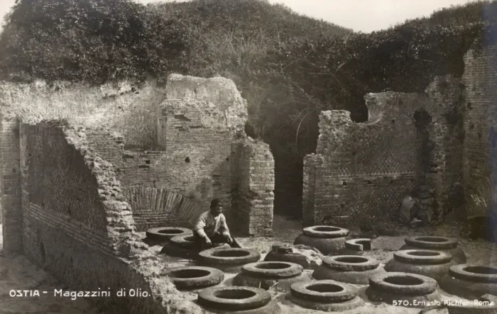 Framed Print : Excavations at Ostia, Rome reveal the Oil Stores - Italy Framed Print : Excavations at Ostia, Rome reveal the Oil Stores - Italy