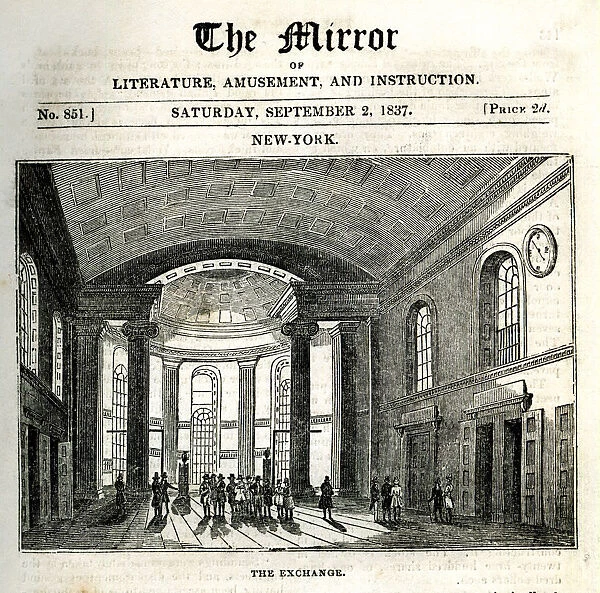 The Exchange, New York - The Mirror Vol. XXX 1837