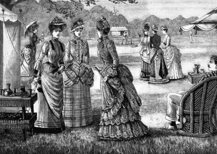 Framed Print : An exciting cricket match in the 19th century Framed Print : An exciting cricket match in the 19th century