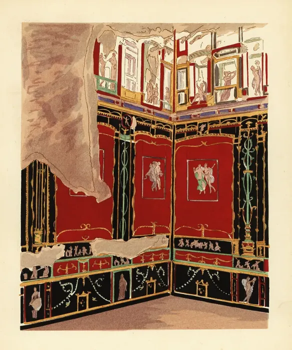 Framed Print : Exedra in the House of the Vetti, Pompeii Framed Print : Exedra in the House of the Vetti, Pompeii