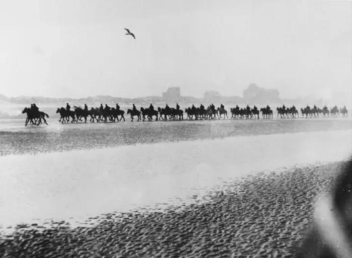 Framed Print : Exercising horses 1916 Framed Print : Exercising horses 1916