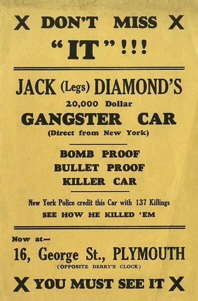 The exhibit of the car of Gangster Jack Legs Diamond