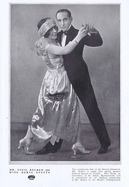 Exhibition dancers Cecil Reuben and Beryl Evetts, London, 19