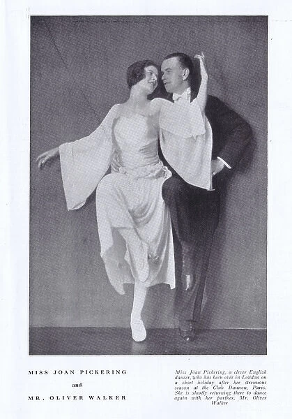 Exhibition dancers Joan Pickering and Oliver Walker