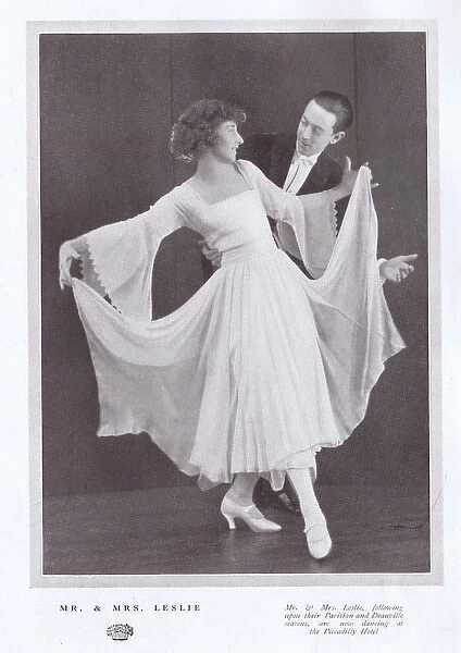 The exhibition dancers Mr & Mrs Leslie, London, 1922