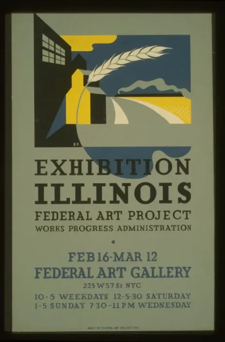 Framed Print : Exhibition Illinois Federal Art Project Works Progress Admin Framed Print : Exhibition Illinois Federal Art Project Works Progress Admin