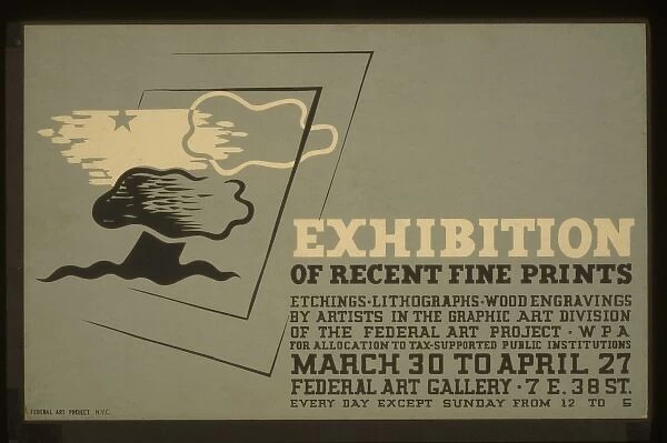 Exhibition of recent fine prints Etchings, lithographs, wood