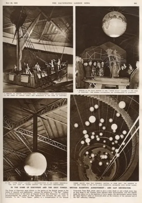Framed Print : Exhibits in Dome of Discovery and Shot Tower, London Framed Print : Exhibits in Dome of Discovery and Shot Tower, London