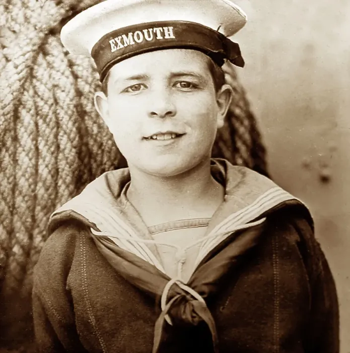 Framed Print : An Exmouth boy, Training Ship Exmouth, early 1900s Framed Print : An Exmouth boy, Training Ship Exmouth, early 1900s