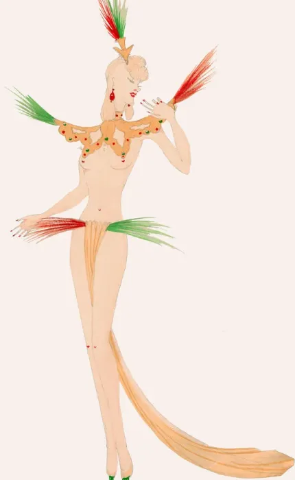 Framed Print : Exotica - Murrays Cabaret Club costume design Framed Print : Exotica - Murrays Cabaret Club costume design