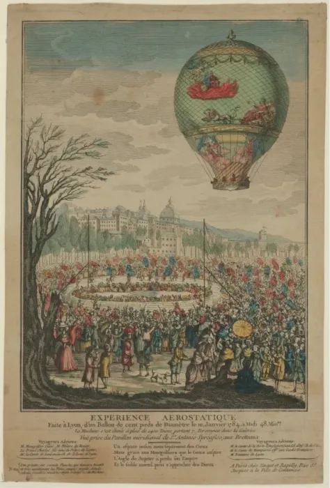 Framed Print : Experience aerostatique faite e Lyon; d un ballon de cent pi Framed Print : Experience aerostatique faite e Lyon; d un ballon de cent pi