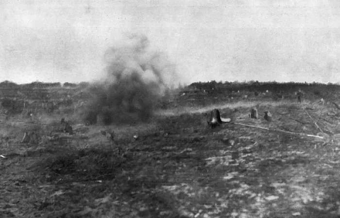 Framed Print : Explosion on the eastern front, Russia, WW1 Framed Print : Explosion on the eastern front, Russia, WW1