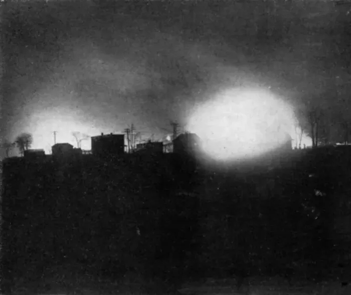 Framed Print : What an Explosion at a Munitions Factory looks like Framed Print : What an Explosion at a Munitions Factory looks like