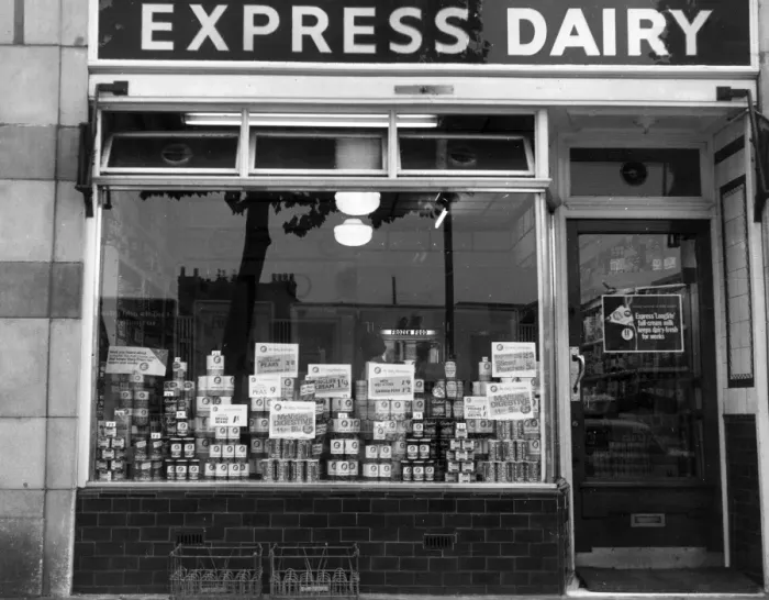Framed Print : Express Dairy Shop Front Framed Print : Express Dairy Shop Front