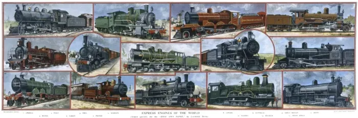 Framed Print : Express Engines Of The World by Laurence Davis Framed Print : Express Engines Of The World by Laurence Davis