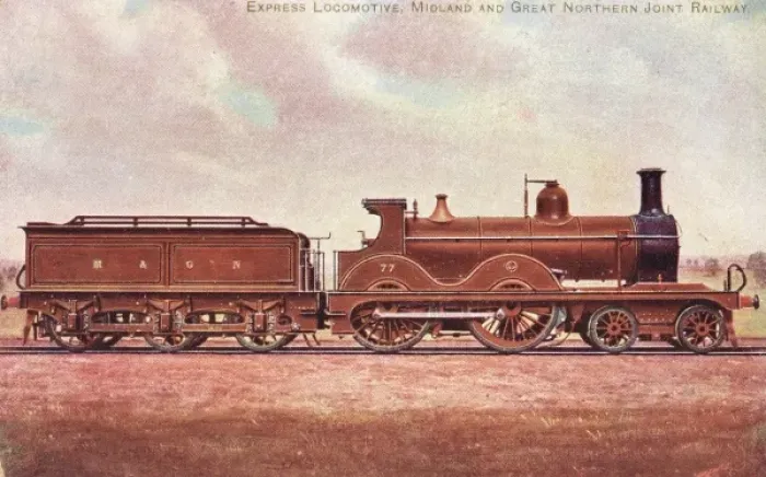 Framed Print : Express locomotive no 77 4-4-0 Framed Print : Express locomotive no 77 4-4-0