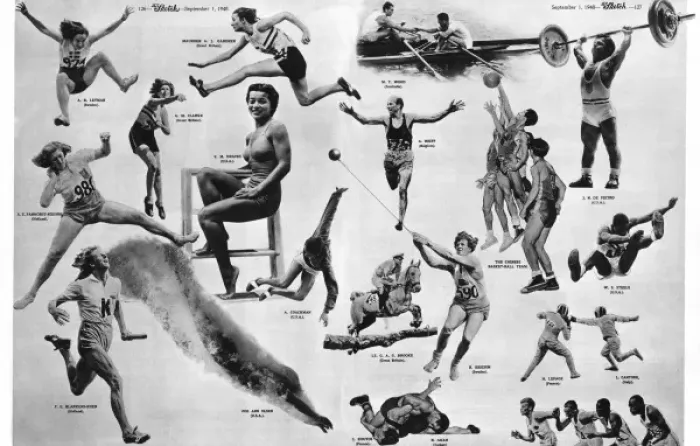 Framed Print : Expressions and Impressions, 1948 London Olympic Games Framed Print : Expressions and Impressions, 1948 London Olympic Games